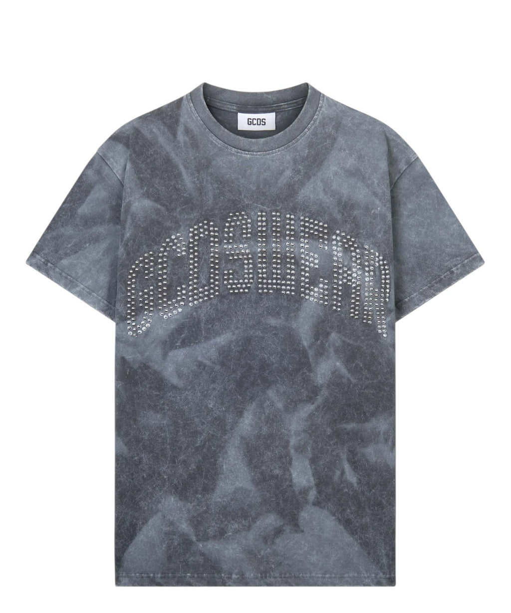 T-shirt GCDS pour homme délavé avec logo clouté