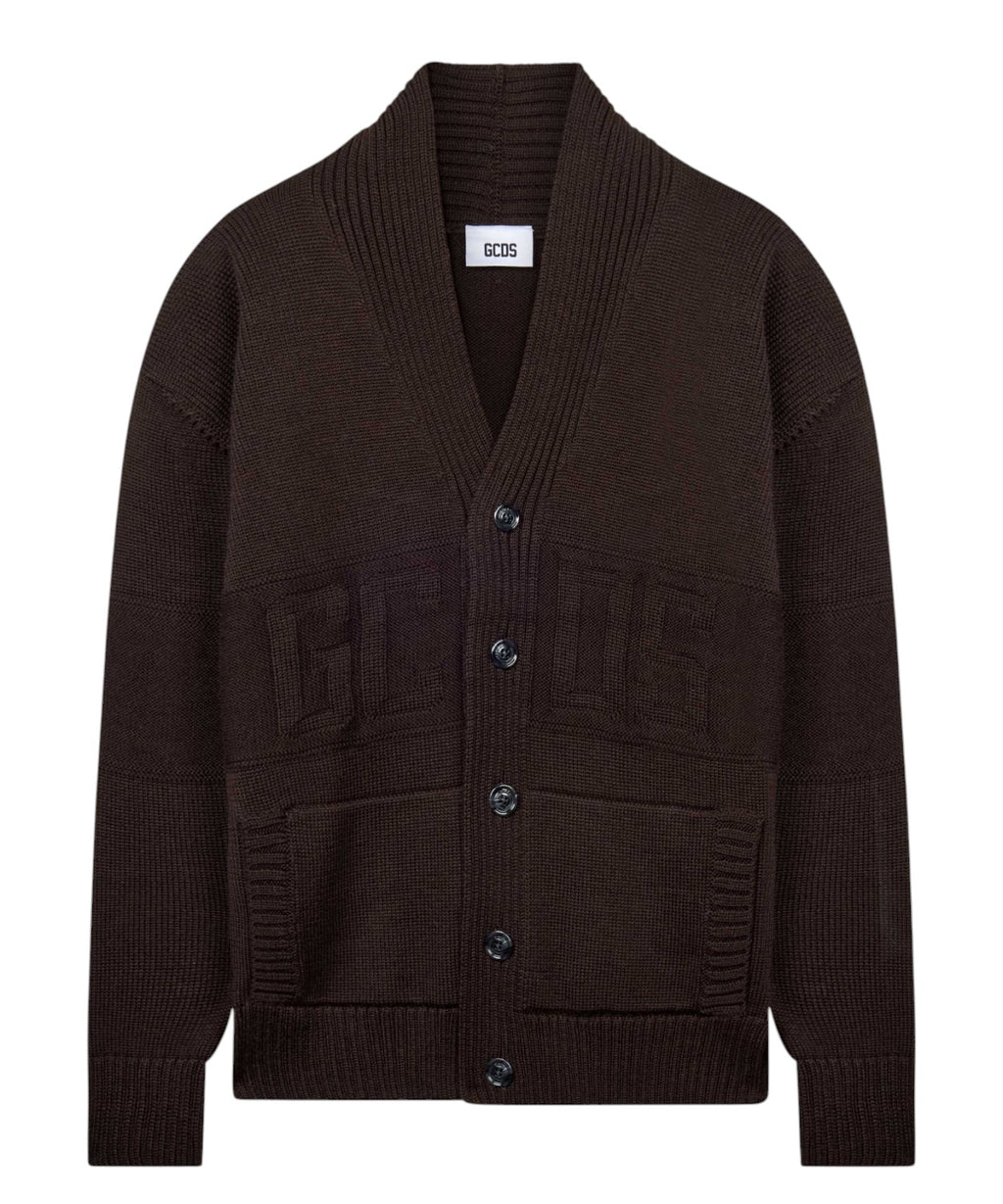 Cardigan GCDS à boutons avec maxi-logo en relief