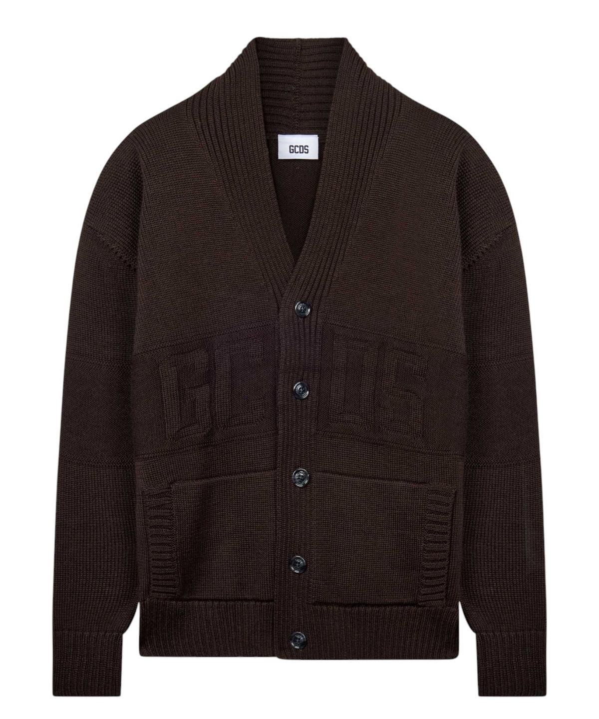 Cardigan GCDS à boutons avec maxi-logo en relief
