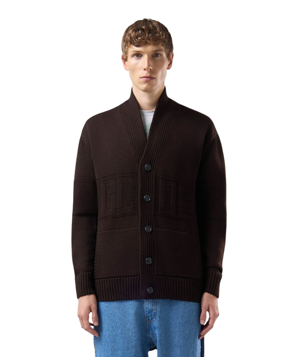 Cardigan GCDS à boutons avec maxi-logo en relief
