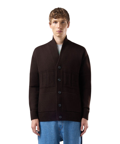Cardigan GCDS à boutons avec maxi-logo en relief