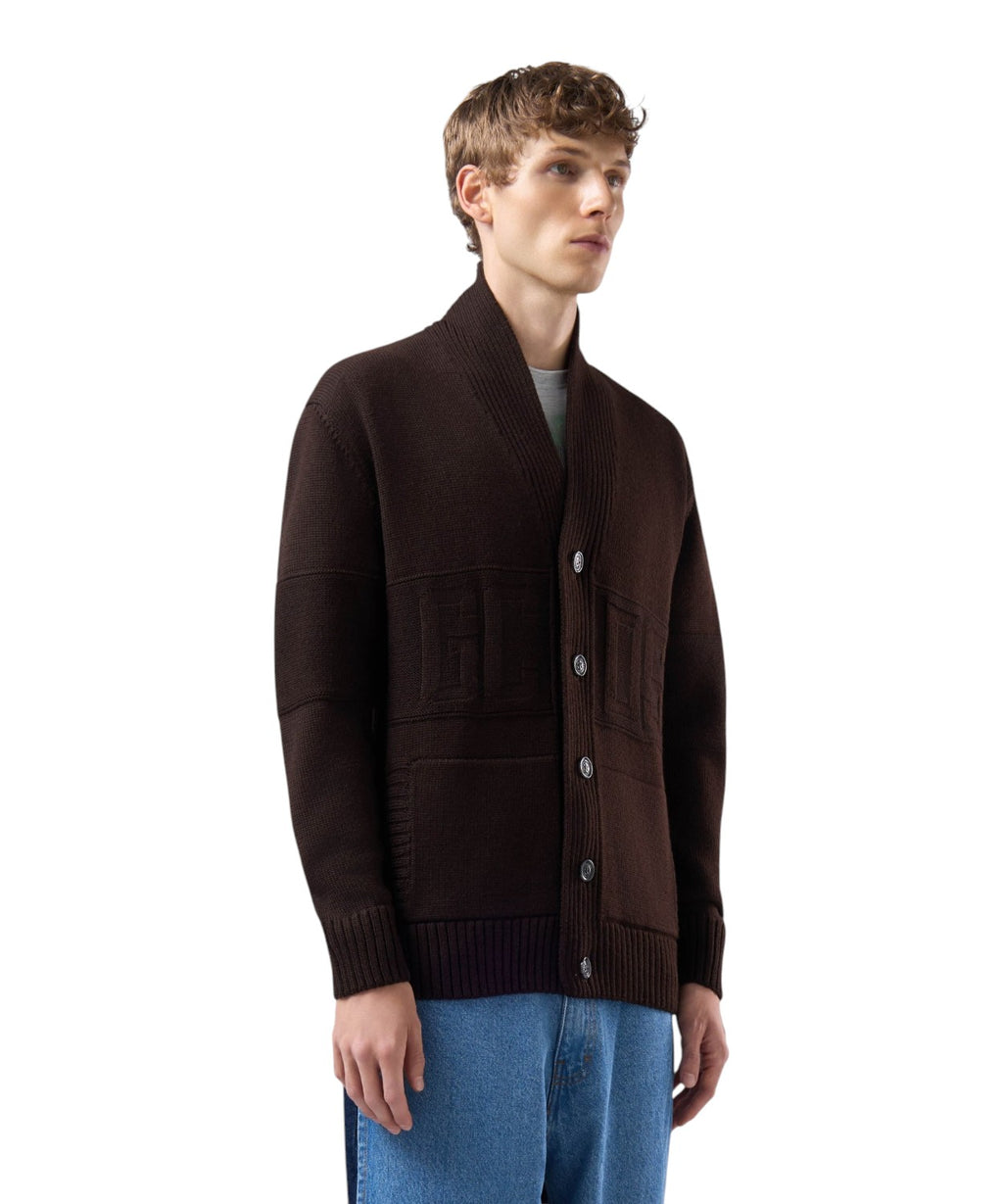 Cardigan GCDS à boutons avec maxi-logo en relief