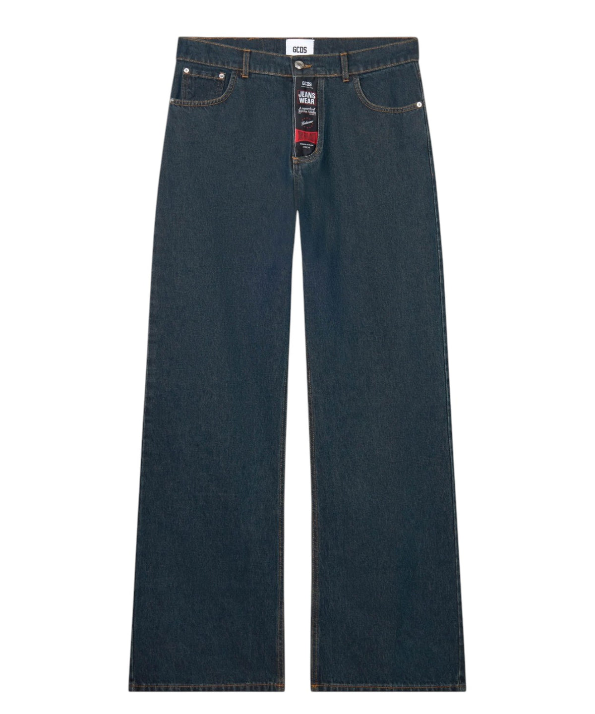 Jeans GCDS Workwear 5 poches Wide Leg en denim