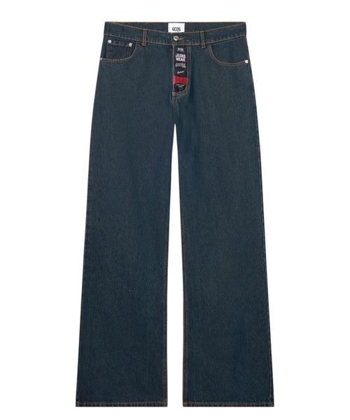 Jeans GCDS Workwear 5 poches Wide Leg en denim