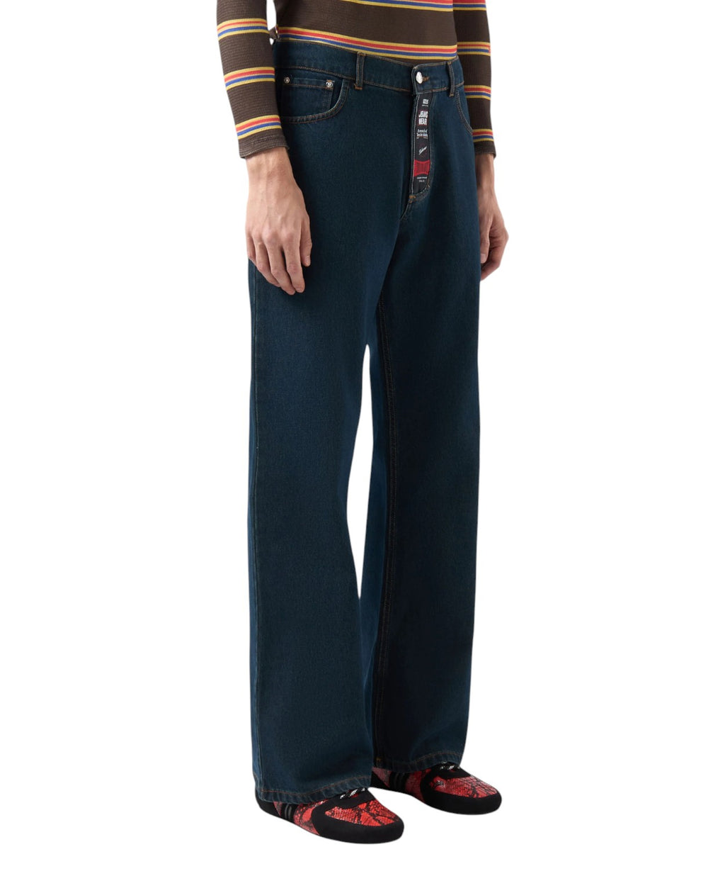 Jeans GCDS Workwear 5 poches Wide Leg en denim