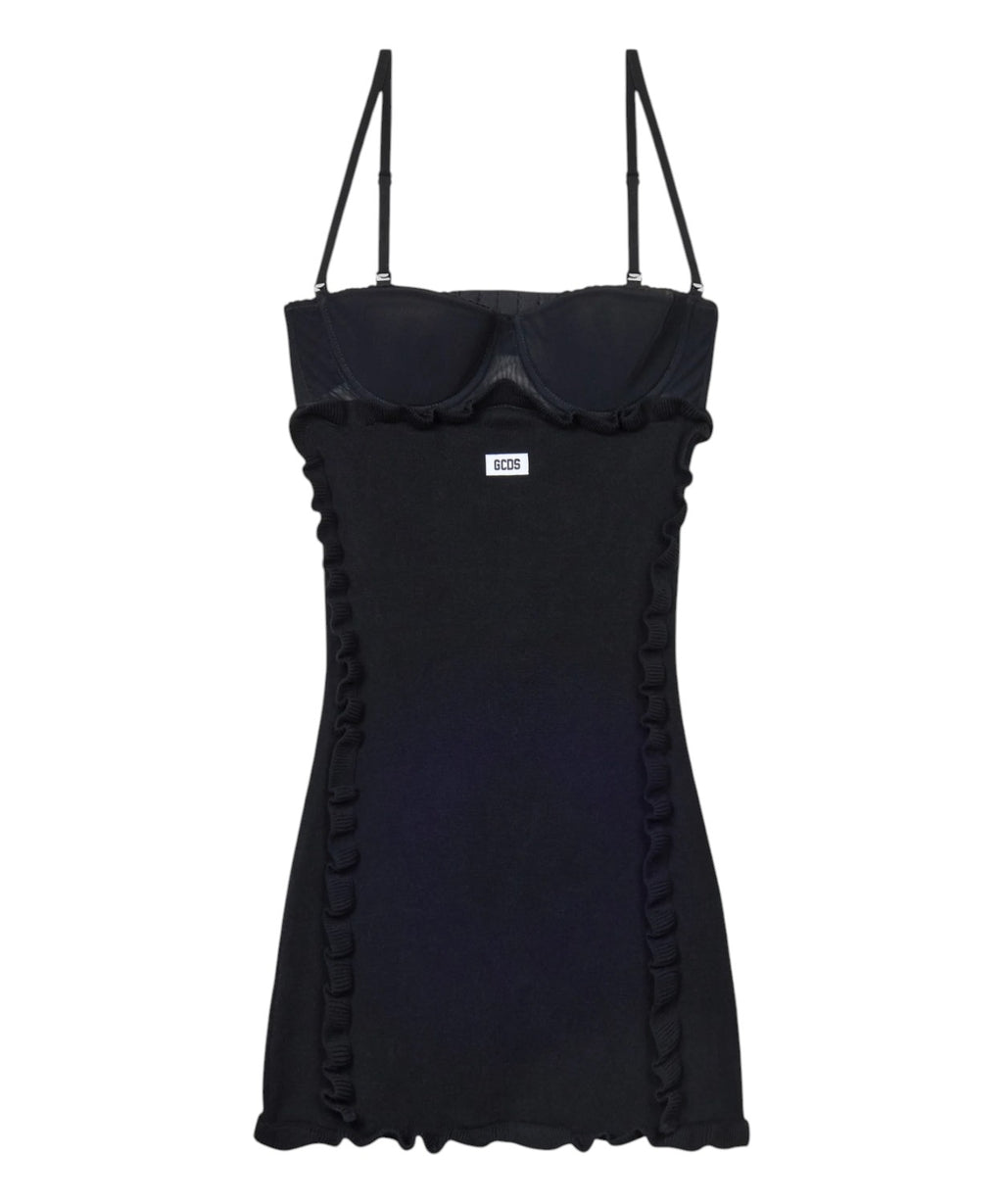 Robe GCDS Medusa en maille extensible avec dentelle