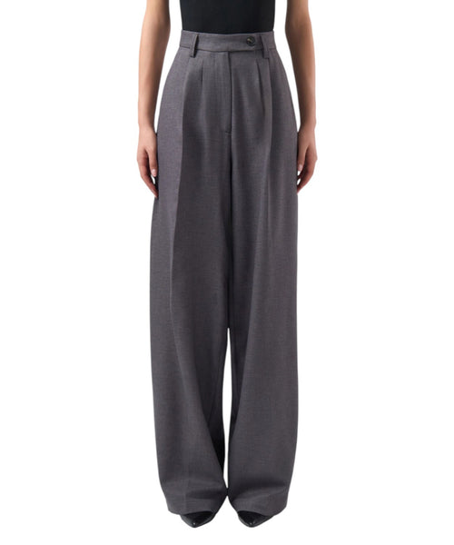Pantalons femme GCDS Preppy avec logo taille haute