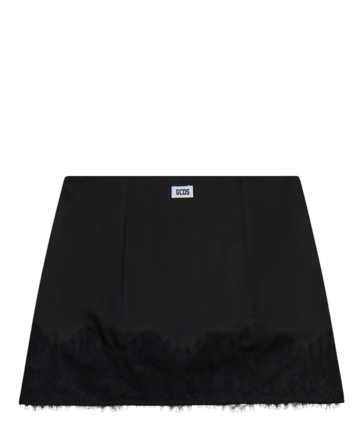 Minijupe femme GCDS en satin avec dentelle