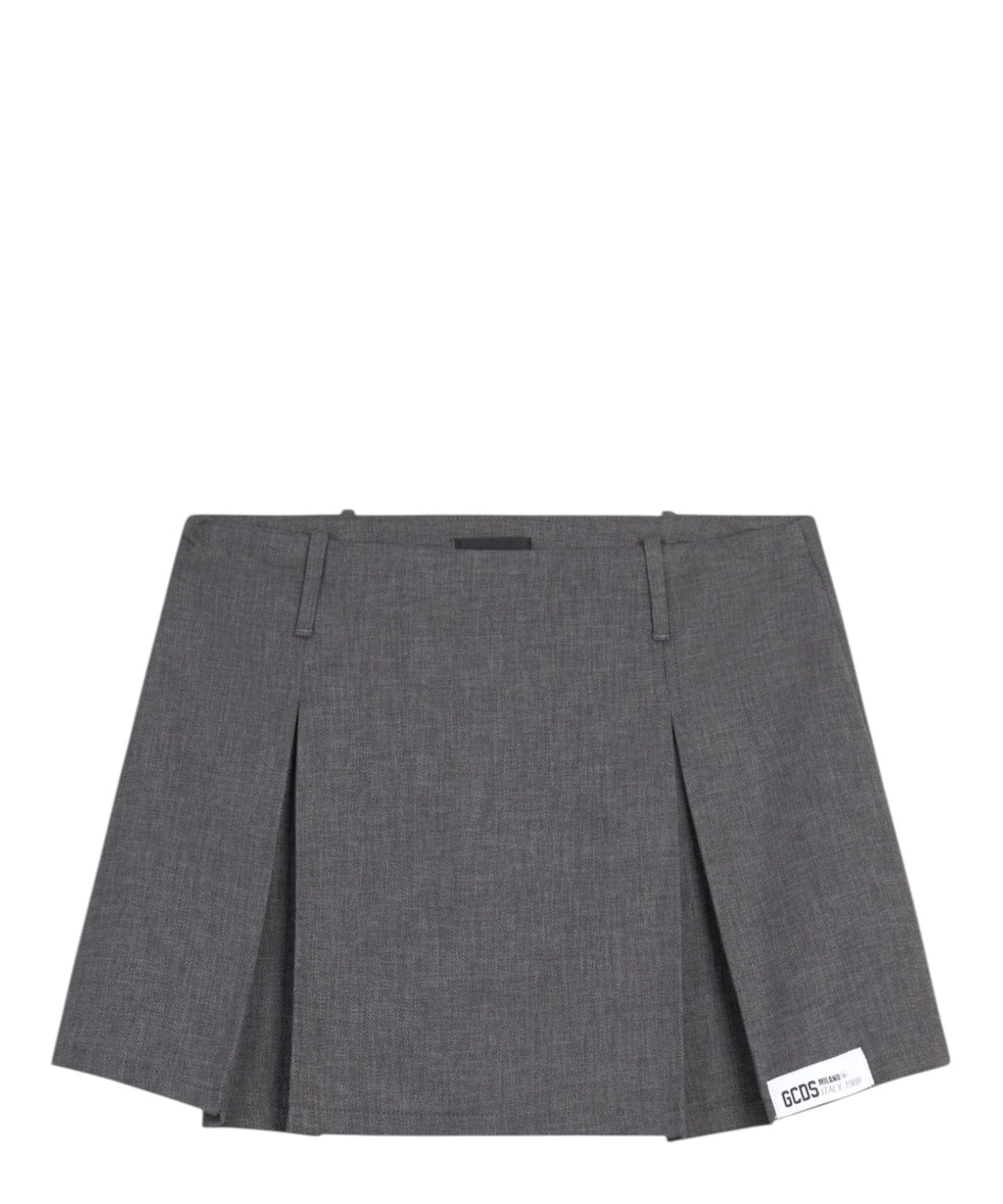 Minijupe femme GCDS Logo Preppy en twill flammé