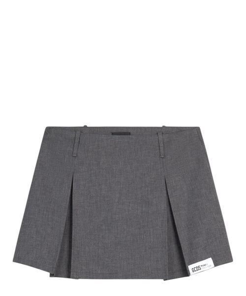 Minijupe femme GCDS Logo Preppy en twill flammé
