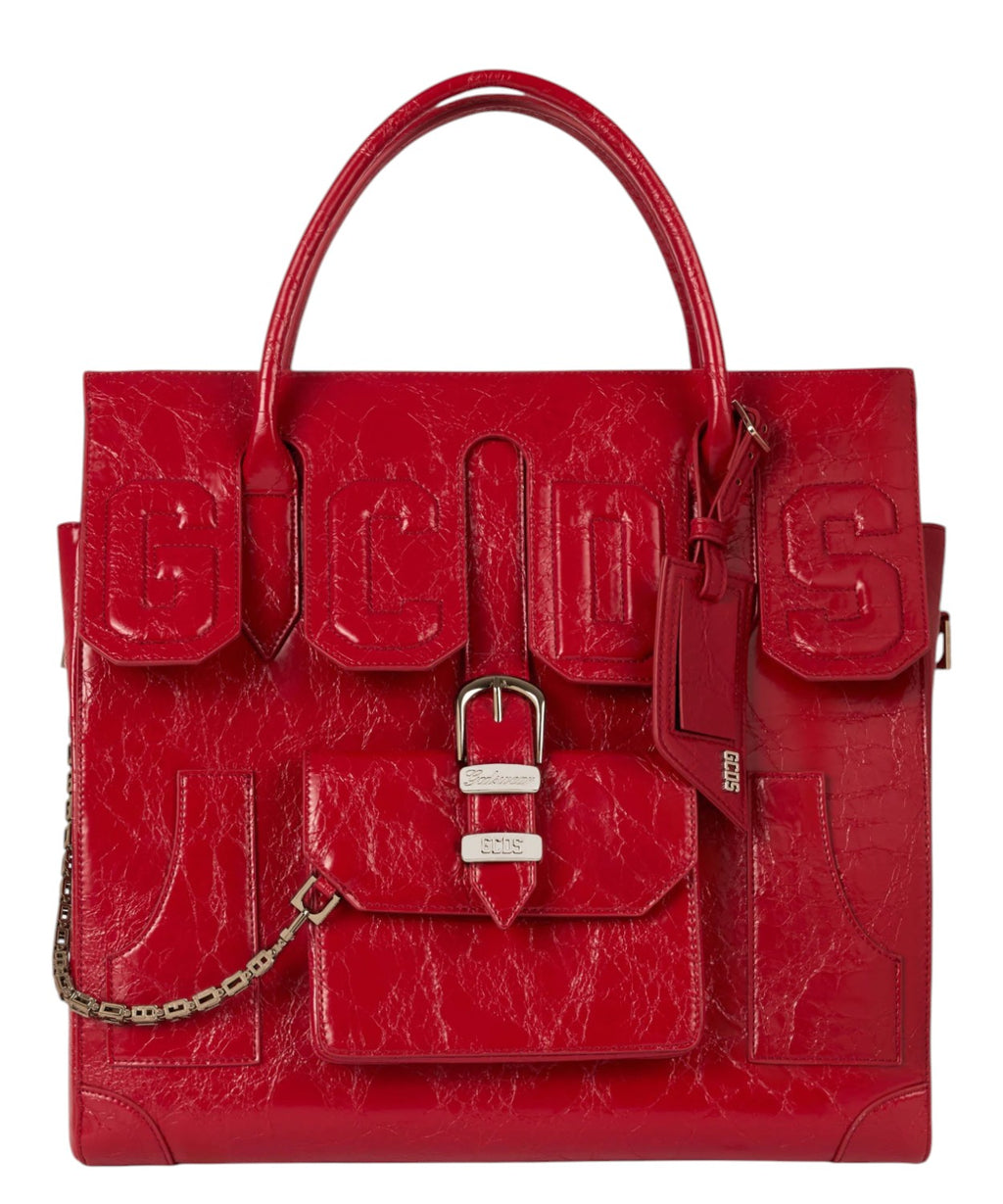Sac GCDS Big Man à effet crocodile avec maxi logo