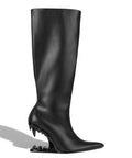 Bottes femme hautes jusqu’au genou avec talon mors 10 cm