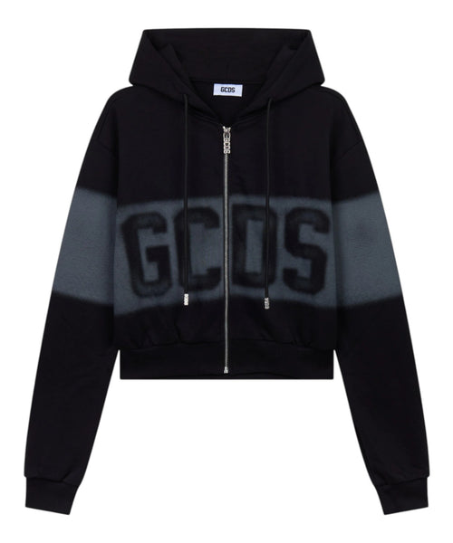 Sweat à capuche GCDS Zip Spray Logo