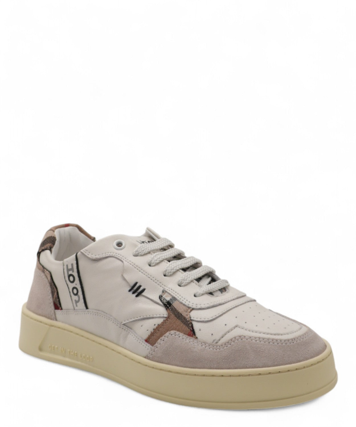 Sneakers Ho’op Start Scottish Beige in Pelle-HO'OP-Sneakers-Vittorio Citro Boutique