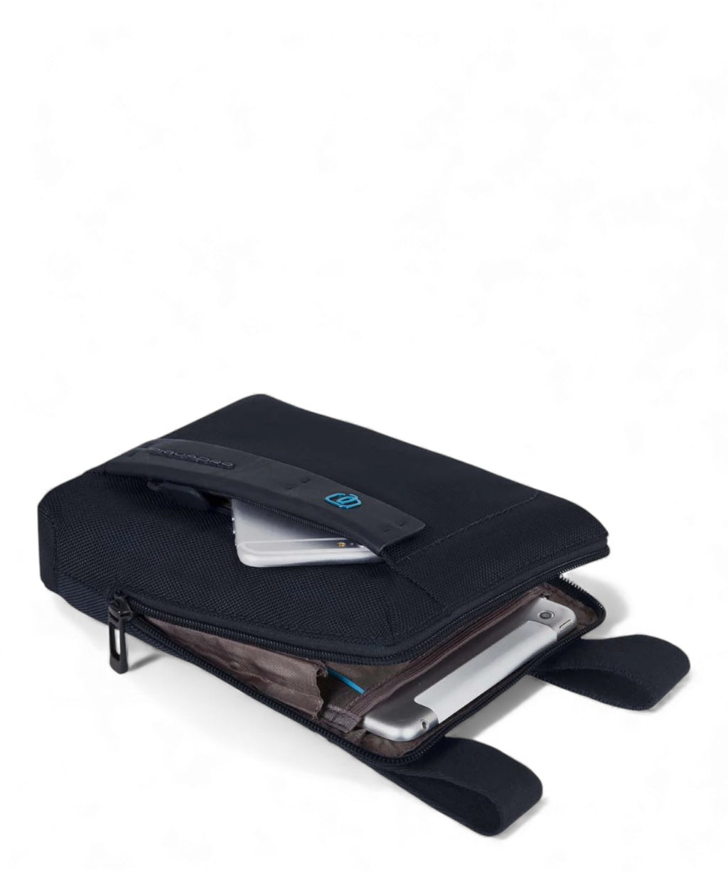 Pochette Homme Porte iPad Mini en Cuir et Tissu
