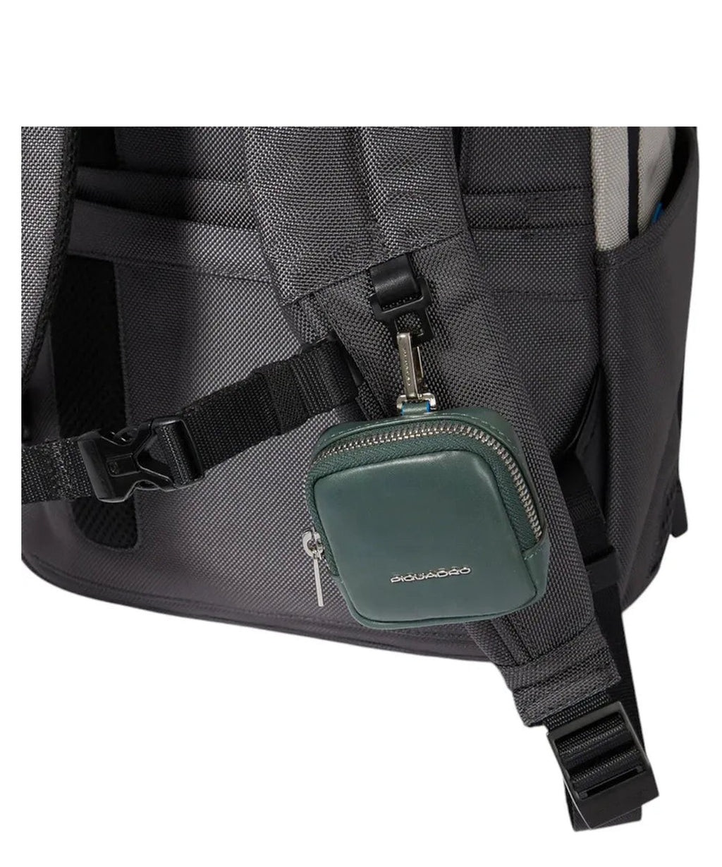 Zaino Porta PC 14" e iPad® in Tessuto Riciclato e Pelle-Piquadro-Zaini-Vittorio Citro Boutique