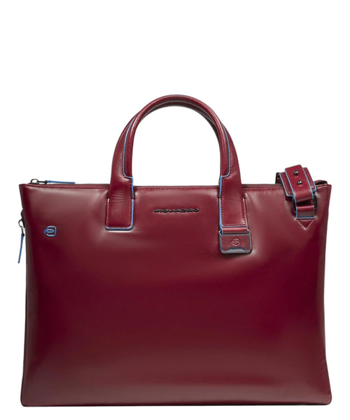 Sacoche pour ordinateur Piquadro 15,6" extensible en cuir