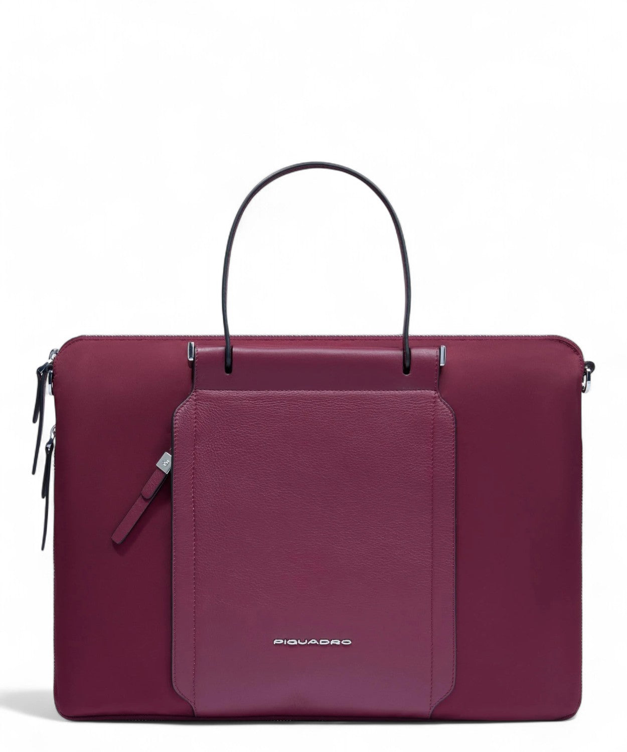 Borsa Lavoro Sottile Porta PC 15,6" in Pelle e Tessuto-Piquadro-Borse da lavoro-Vittorio Citro Boutique