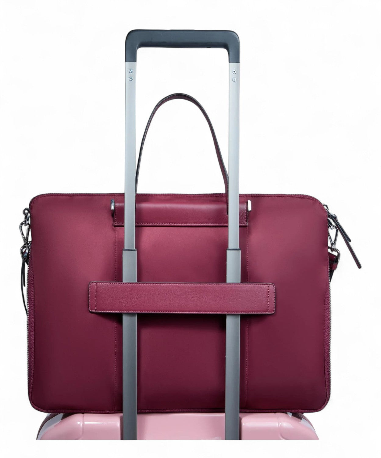 Borsa Lavoro Sottile Porta PC 15,6" in Pelle e Tessuto-Piquadro-Borse da lavoro-Vittorio Citro Boutique