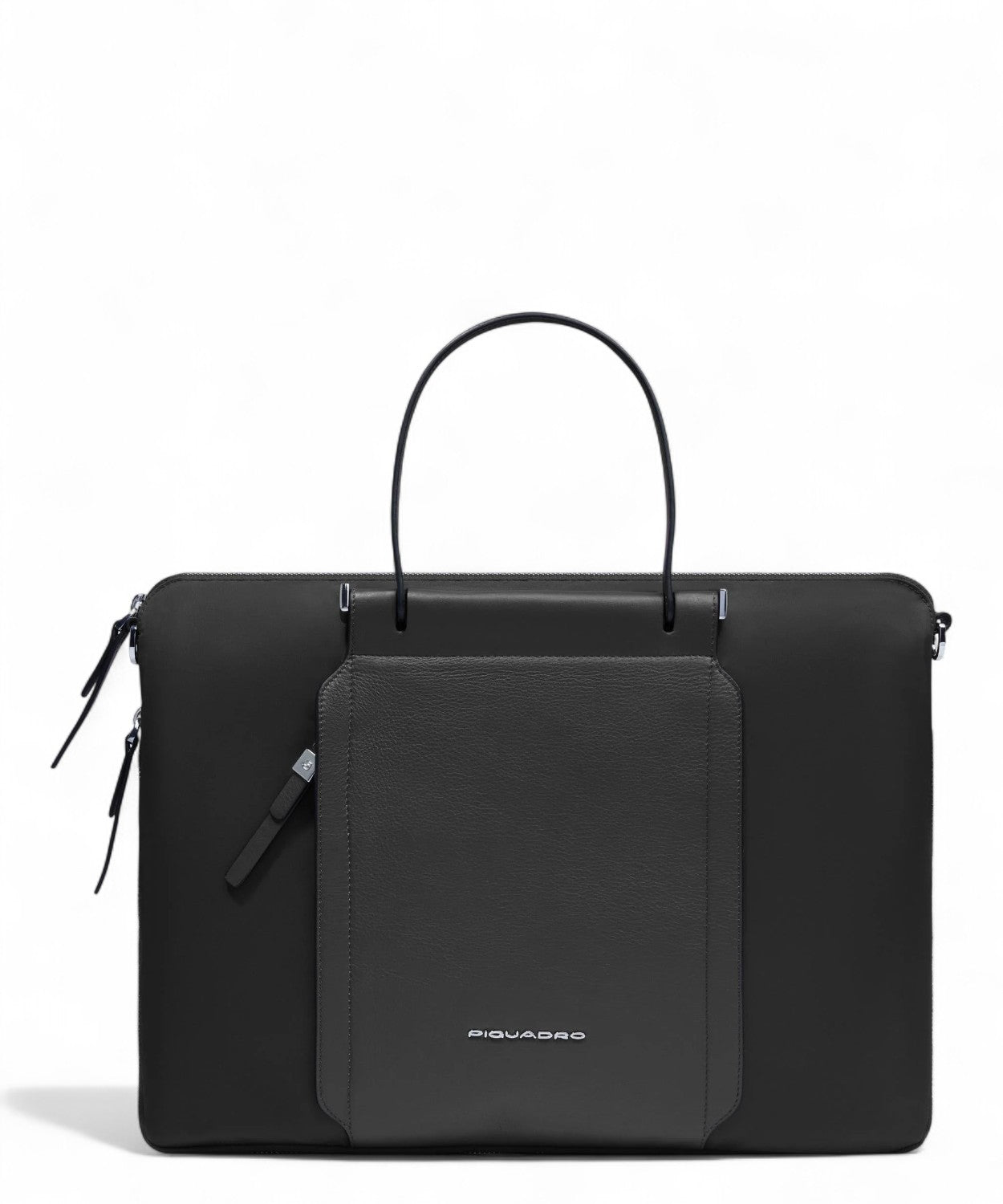 Borsa Lavoro Sottile Porta PC 15,6" in Pelle e Tessuto-Piquadro-Borse da lavoro-Vittorio Citro Boutique