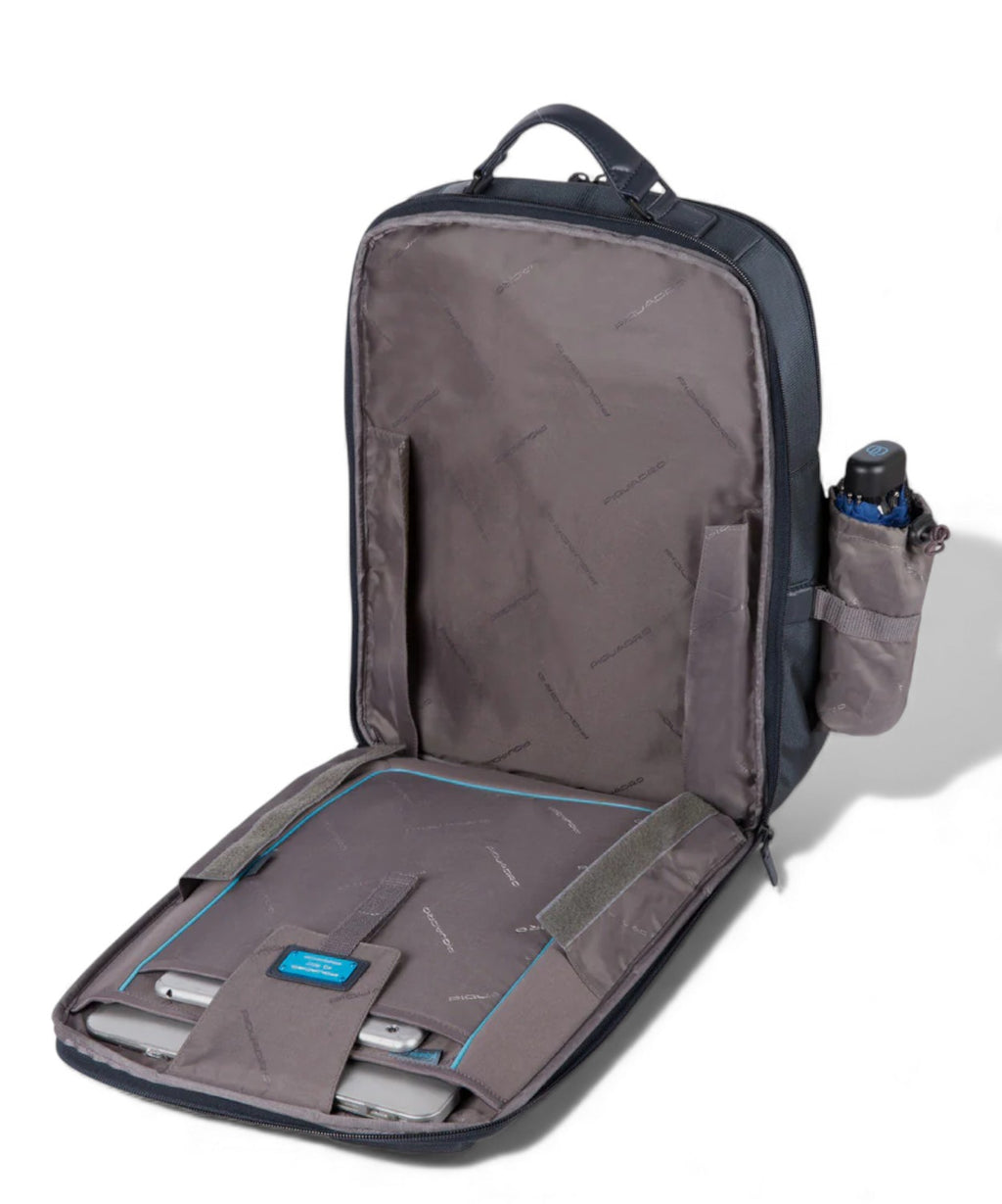 Piquadro Sac à Dos pour PC 15,6" avec Fonctionnalités Avancées