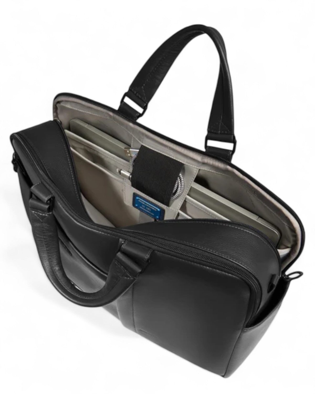 Borsa Porta PC 15,6" in Pelle con Tracolla Removibile-Borse da lavoro-Piquadro-Vittorio Citro Boutique