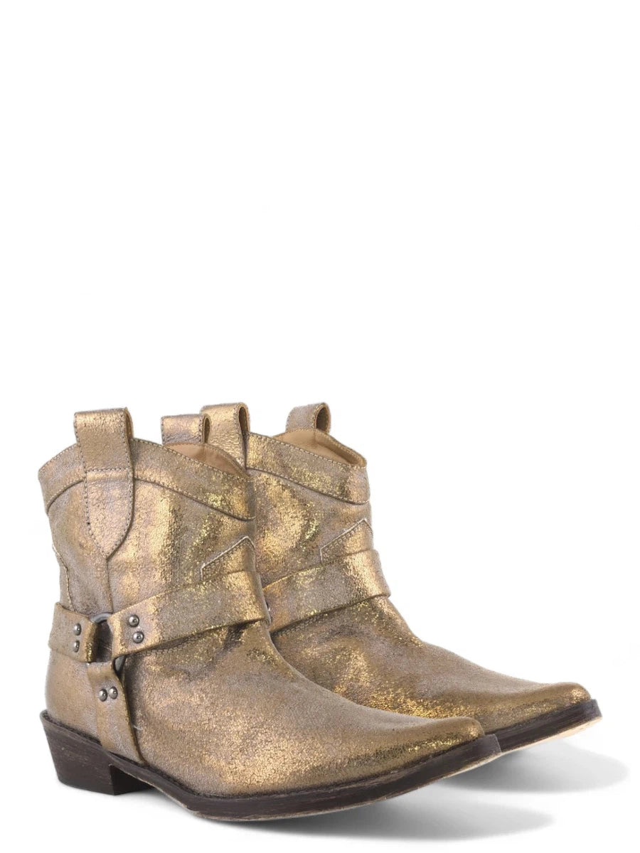 Texano in pelle laminata-Stivali-Coral Blue-Vittorio Citro Boutique