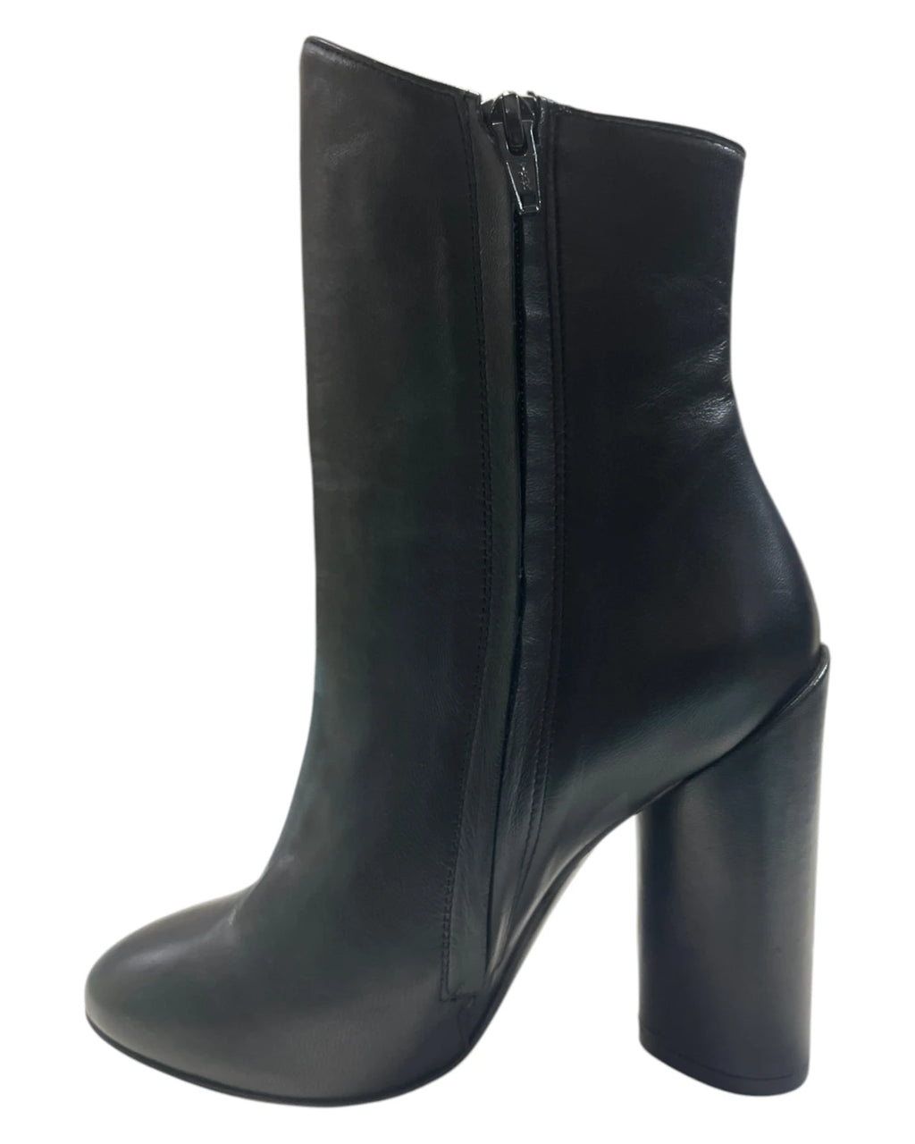 Marc Ellis Bottine Femme en Cuir Noir avec Zip Latéral et Talon Large
