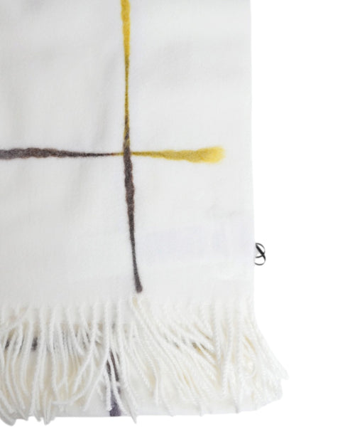 Étole en mélange de viscose avec broderie géométrique