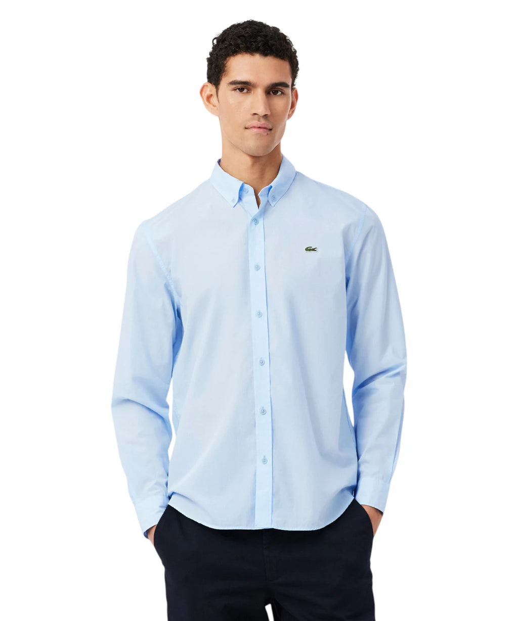 Chemise Homme Lacoste Popeline Élastique Coupe Regular Fit