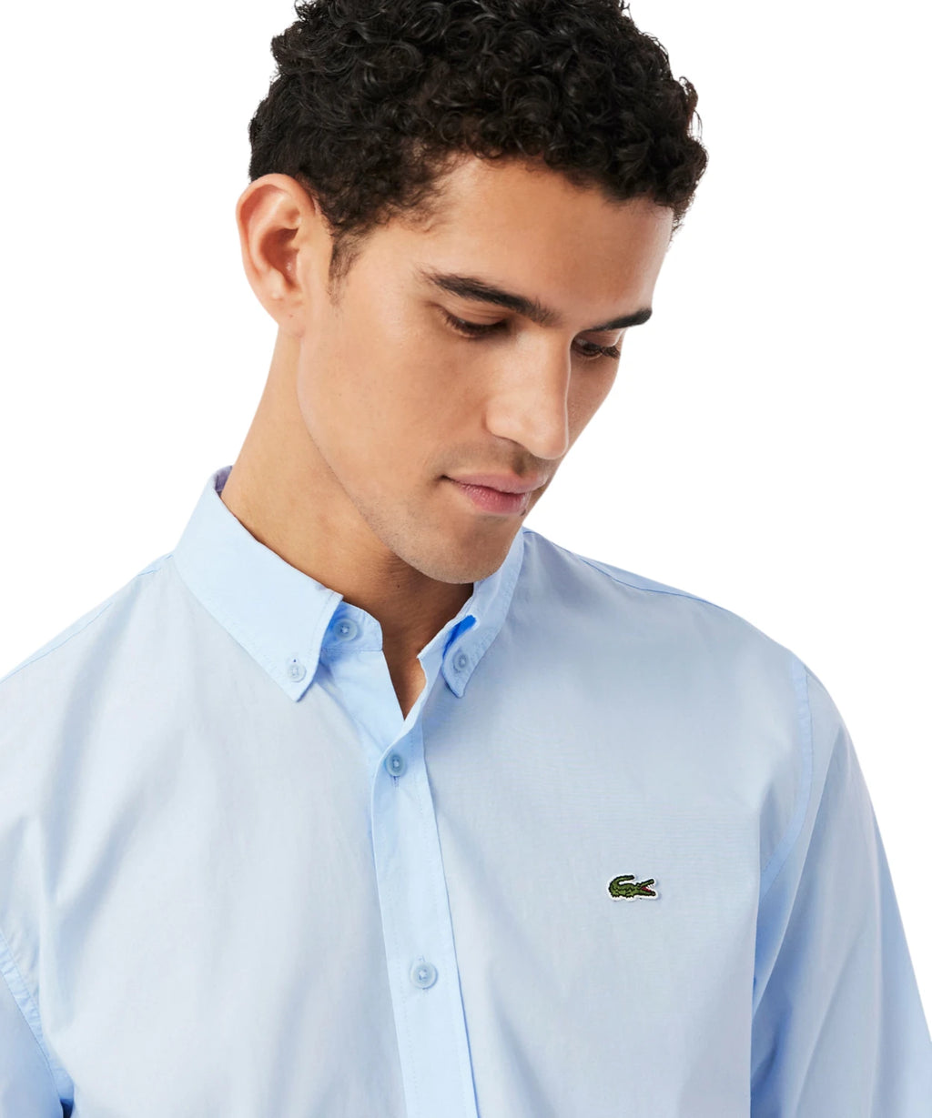 Chemise Homme Lacoste Popeline Élastique Coupe Regular Fit