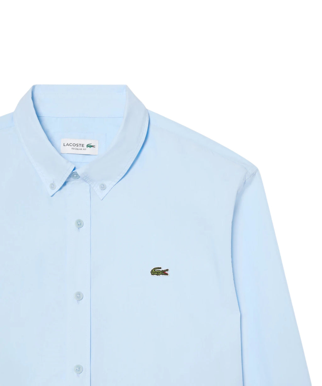 Chemise Homme Lacoste Popeline Élastique Coupe Regular Fit