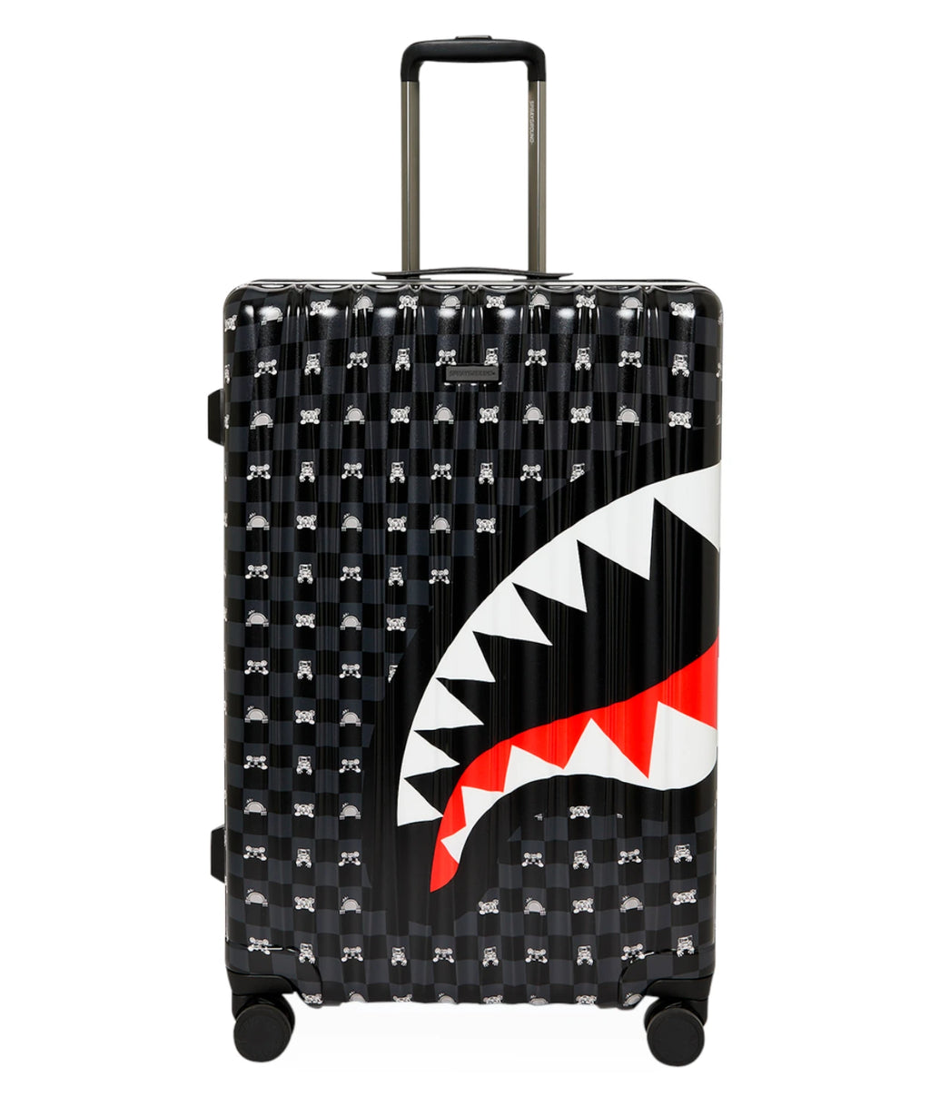 Sprayground Valise Esquisse de Personnage Gris en Train de Regarder