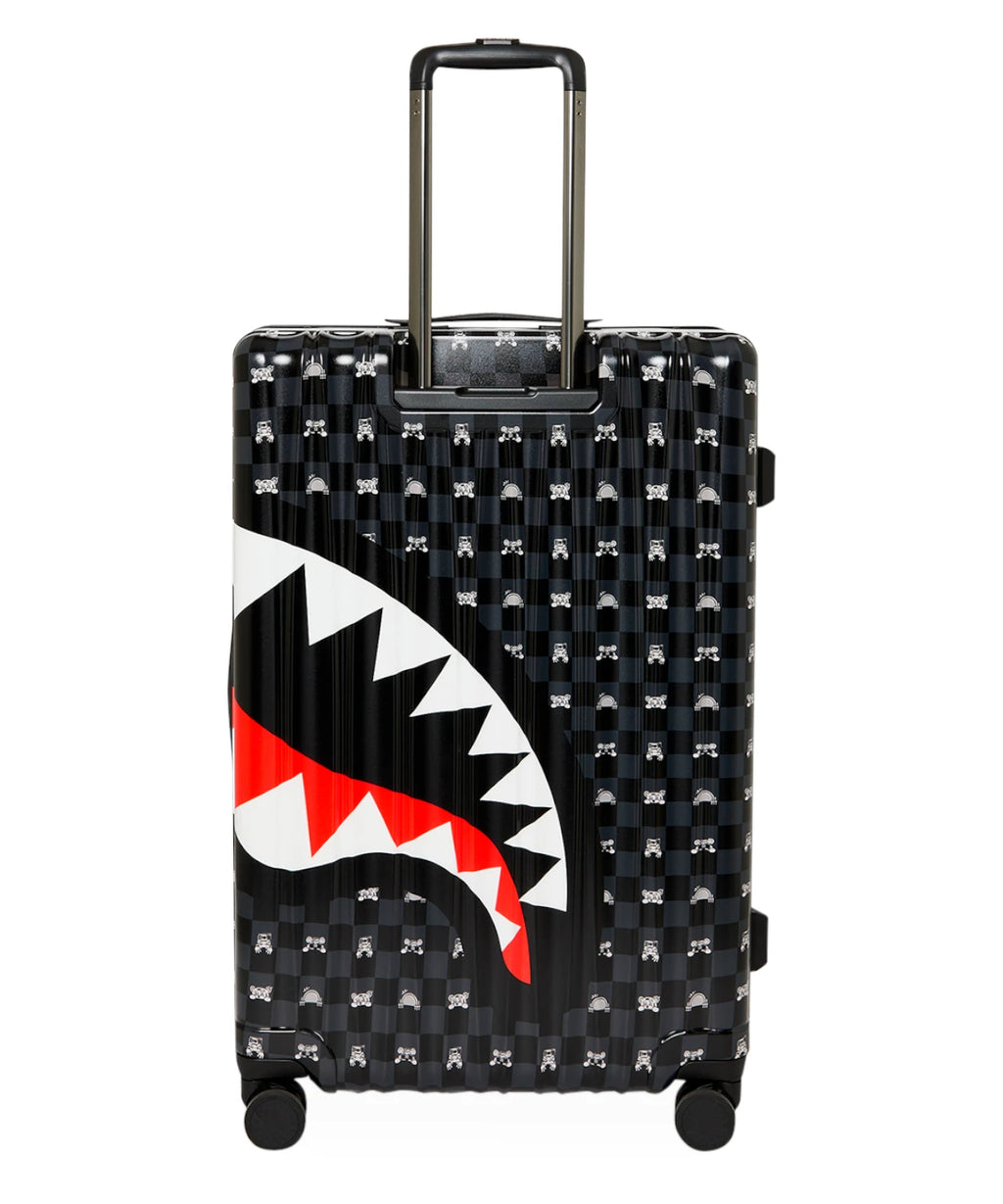Sprayground Valise Esquisse de Personnage Gris en Train de Regarder