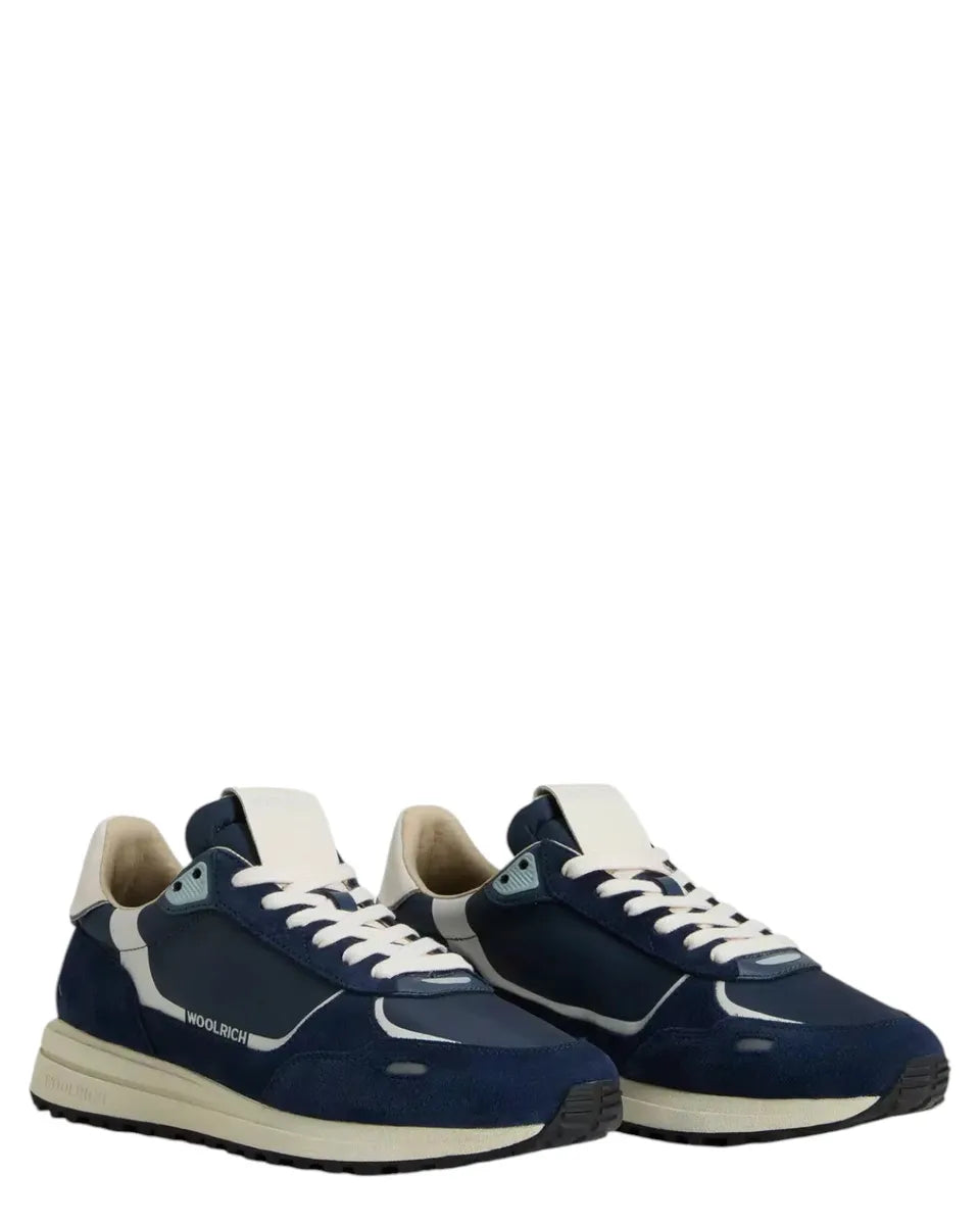 Sneakers Retro in Nylon con Dettagli in Pelle e Camoscio-Woolrich-Sneakers-Vittorio Citro Boutique