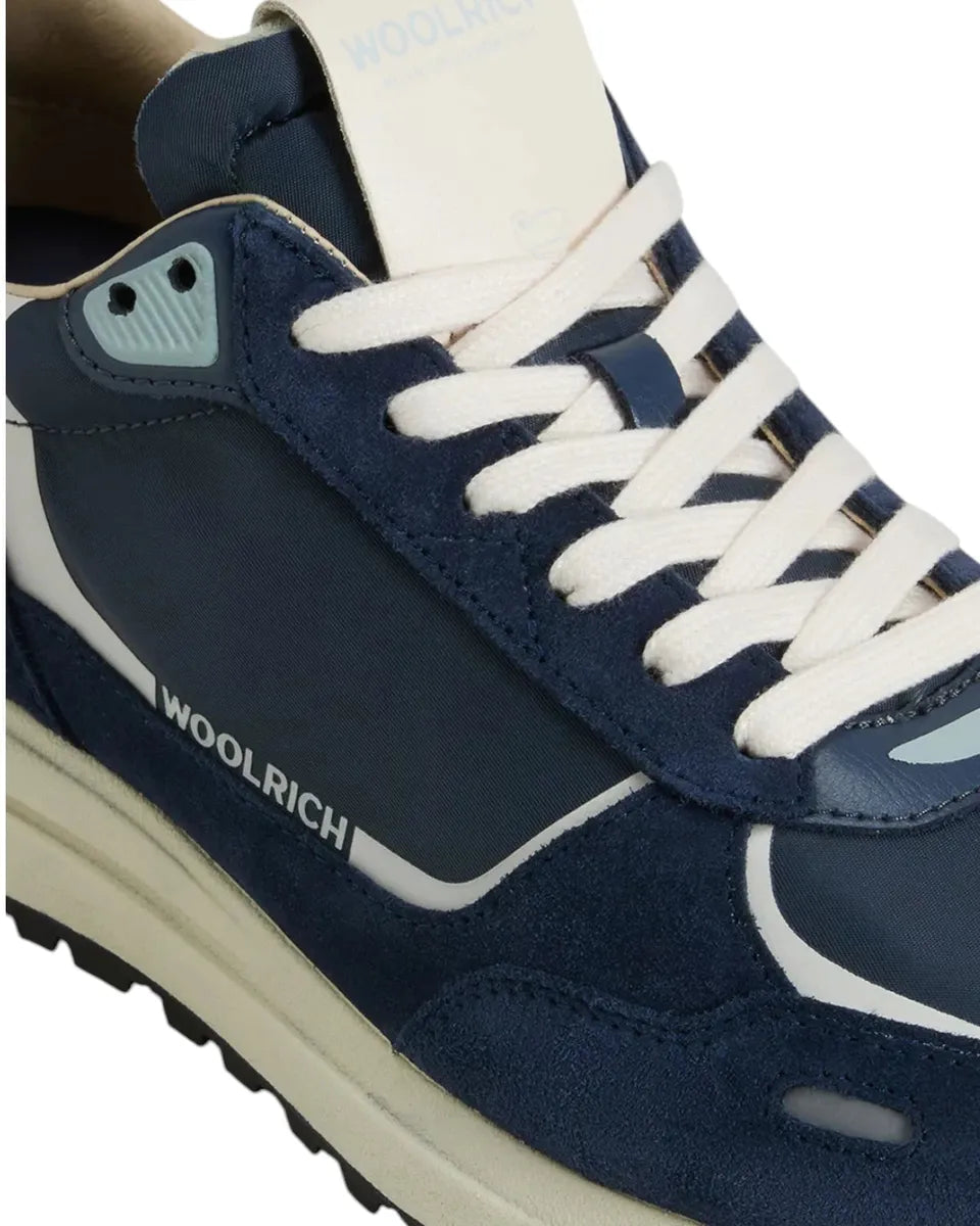 Sneakers Retro in Nylon con Dettagli in Pelle e Camoscio-Woolrich-Sneakers-Vittorio Citro Boutique