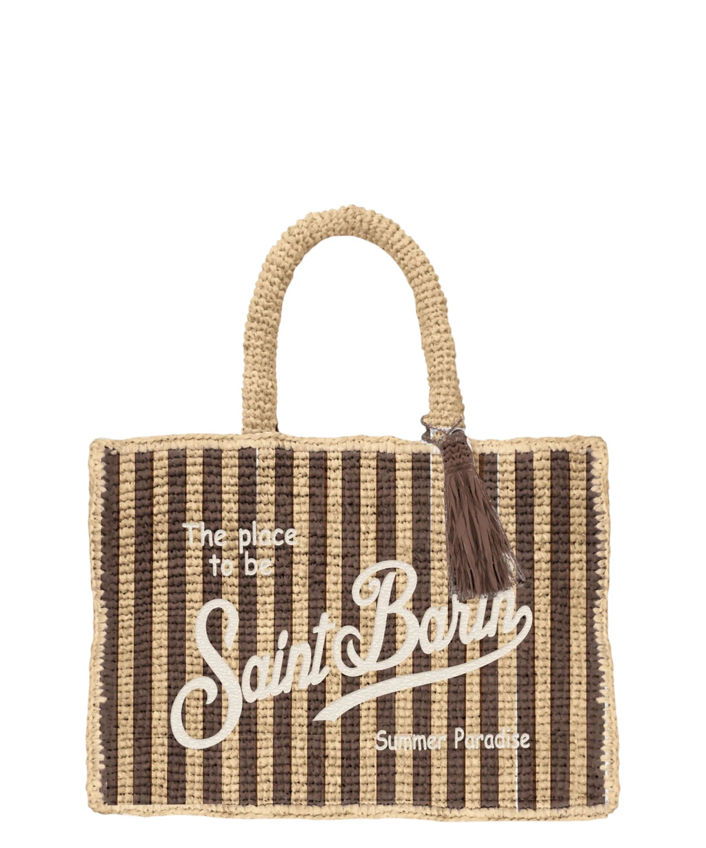 MC2 Saint Barth Colette Rayures en Raphia - sac en raphia d'été