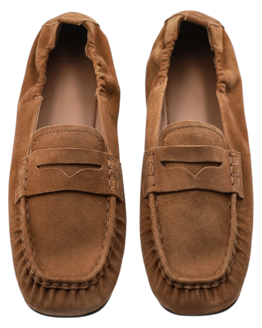 Mocassin Marron en Suède pour Femme - Mocassin Femme Suède Sable