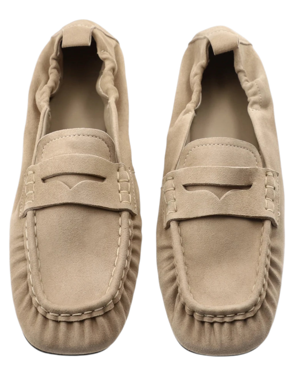 Mocassin femme en daim sable - Mocassino slip-on