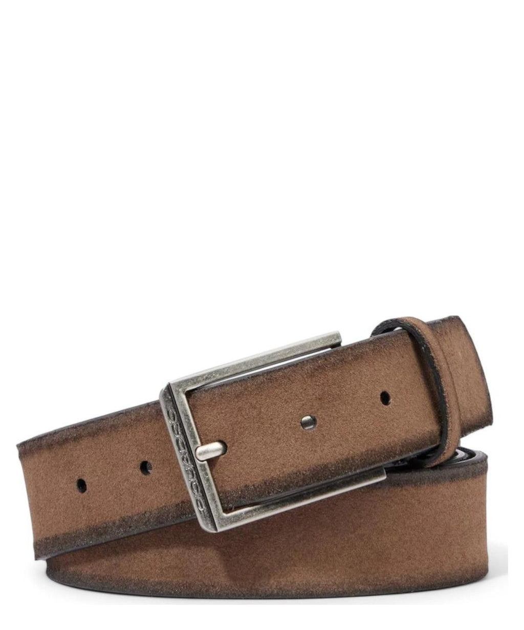 Cintura in camoscio con Fibbia ad Ardiglione-Piquadro-Cinture-Vittorio Citro Boutique