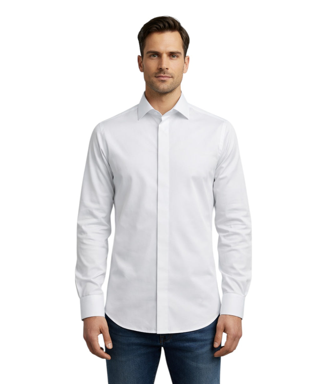 Chemise blanche slim fit homme pour cérémonie