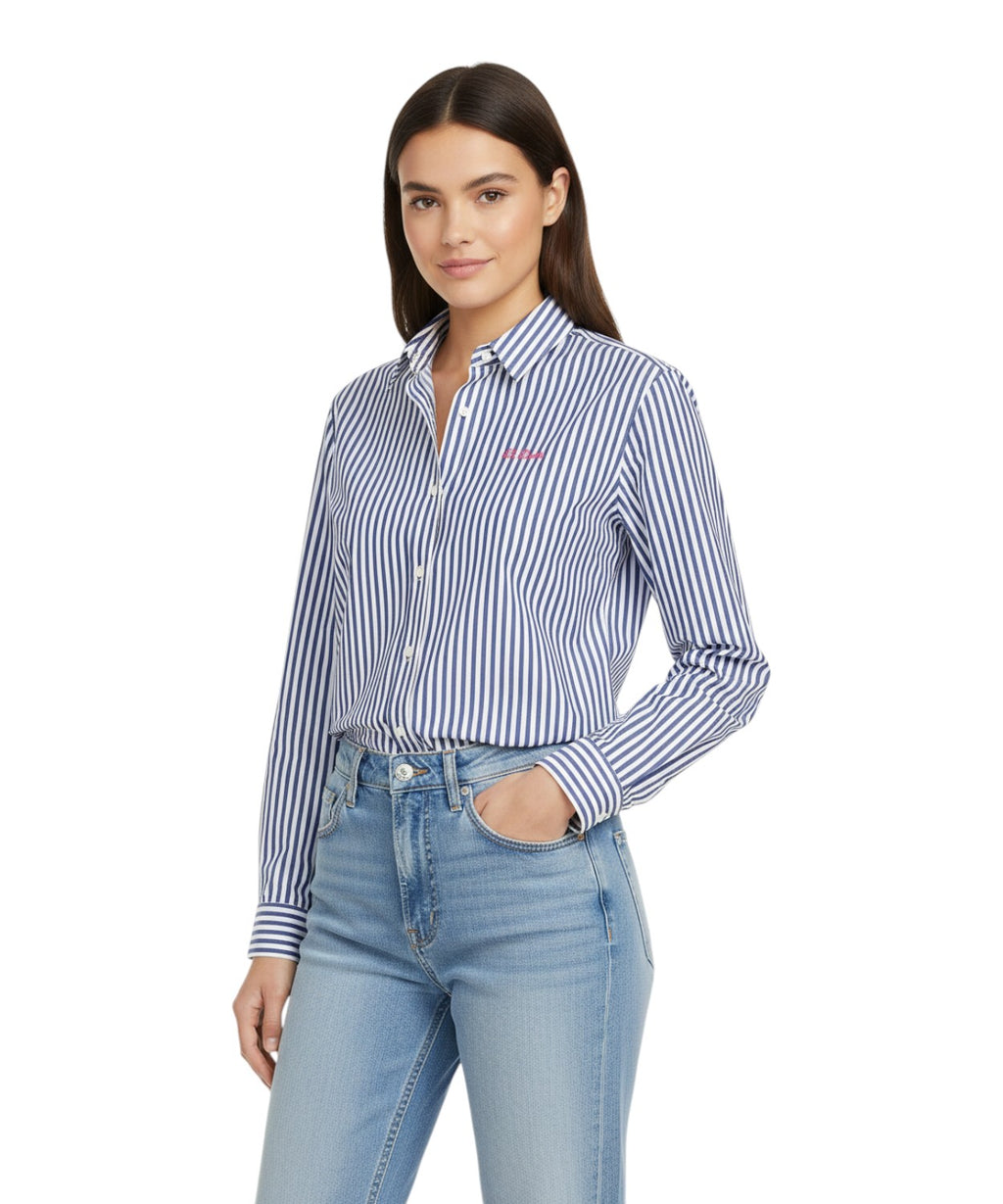 Chemise Brigitte en popeline de coton avec broderie Labubu