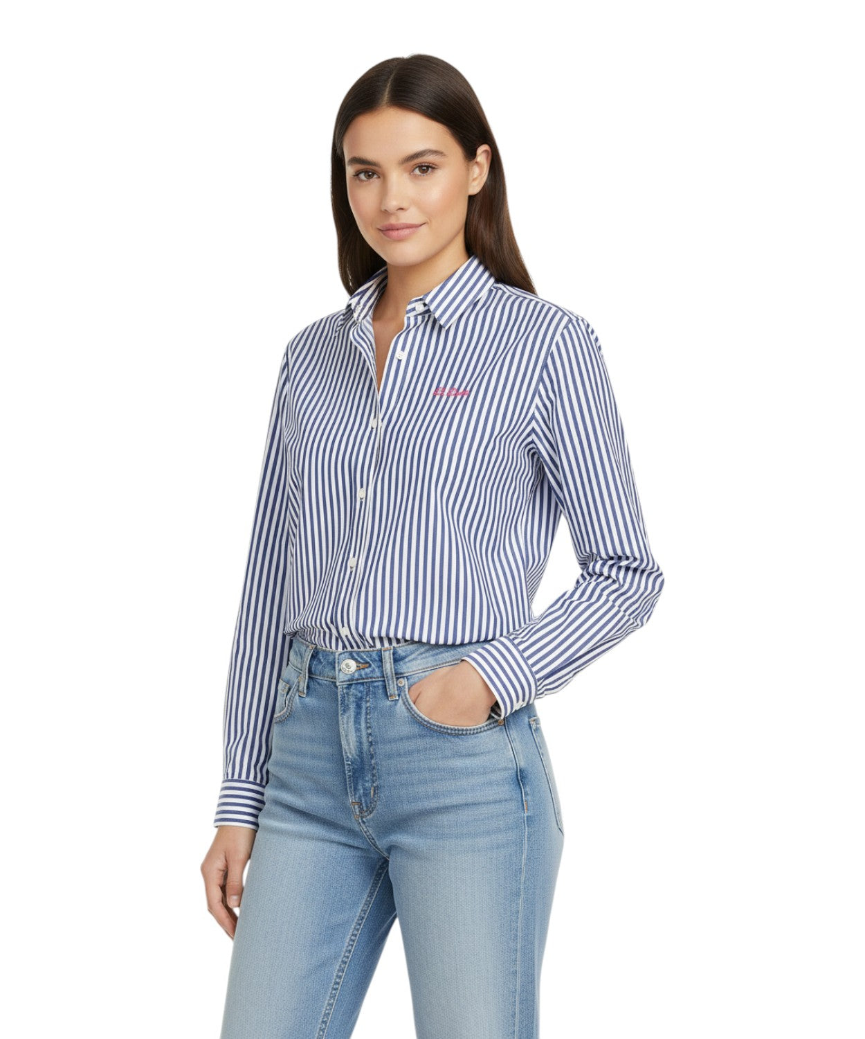 Chemise Brigitte en popeline de coton avec broderie Labubu