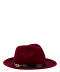 Fedora en laine mérinos Made in Italy avec chaîne métallique