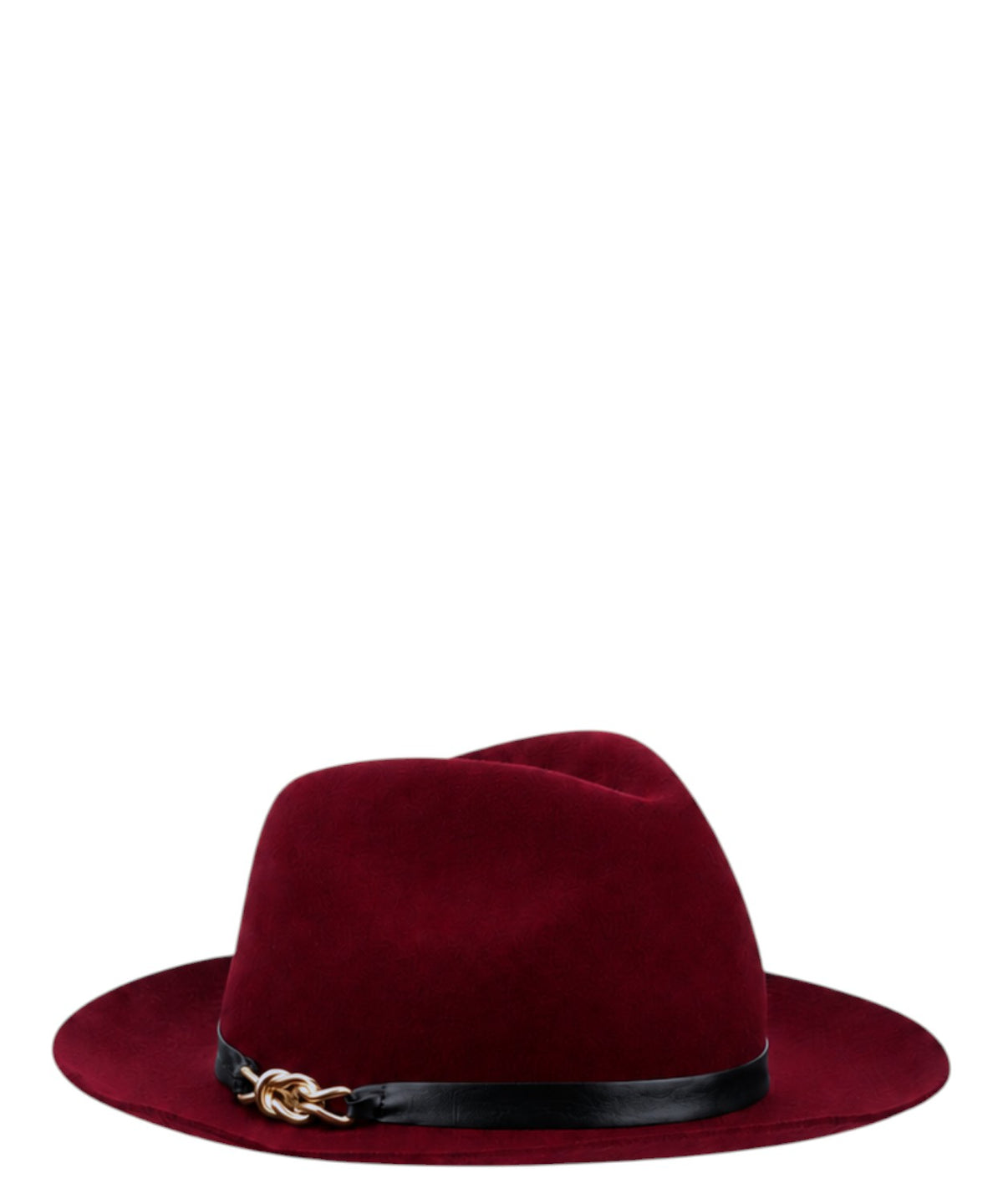 Fedora en laine mérinos Made in Italy avec chaîne métallique
