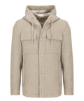 Blouson Homme à capuche en drap mélangé de laine