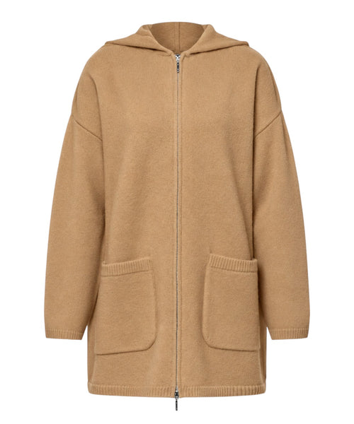 Parka femme MM Max Mara en drap de laine avec capuche