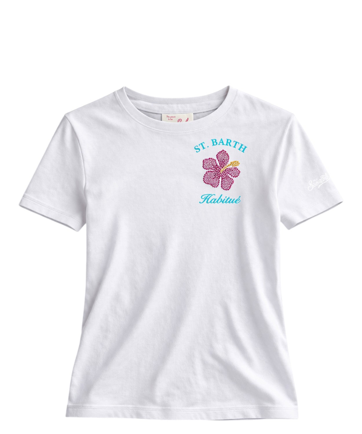 T-shirt Emilie MC2 Saint Barth avec broderie strass