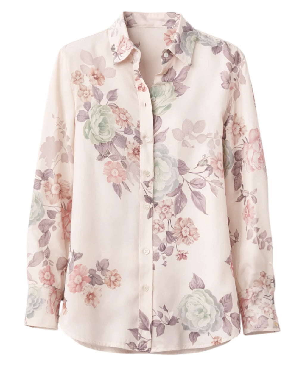 Chemise Marella SALVE en soie avec imprimé floral
