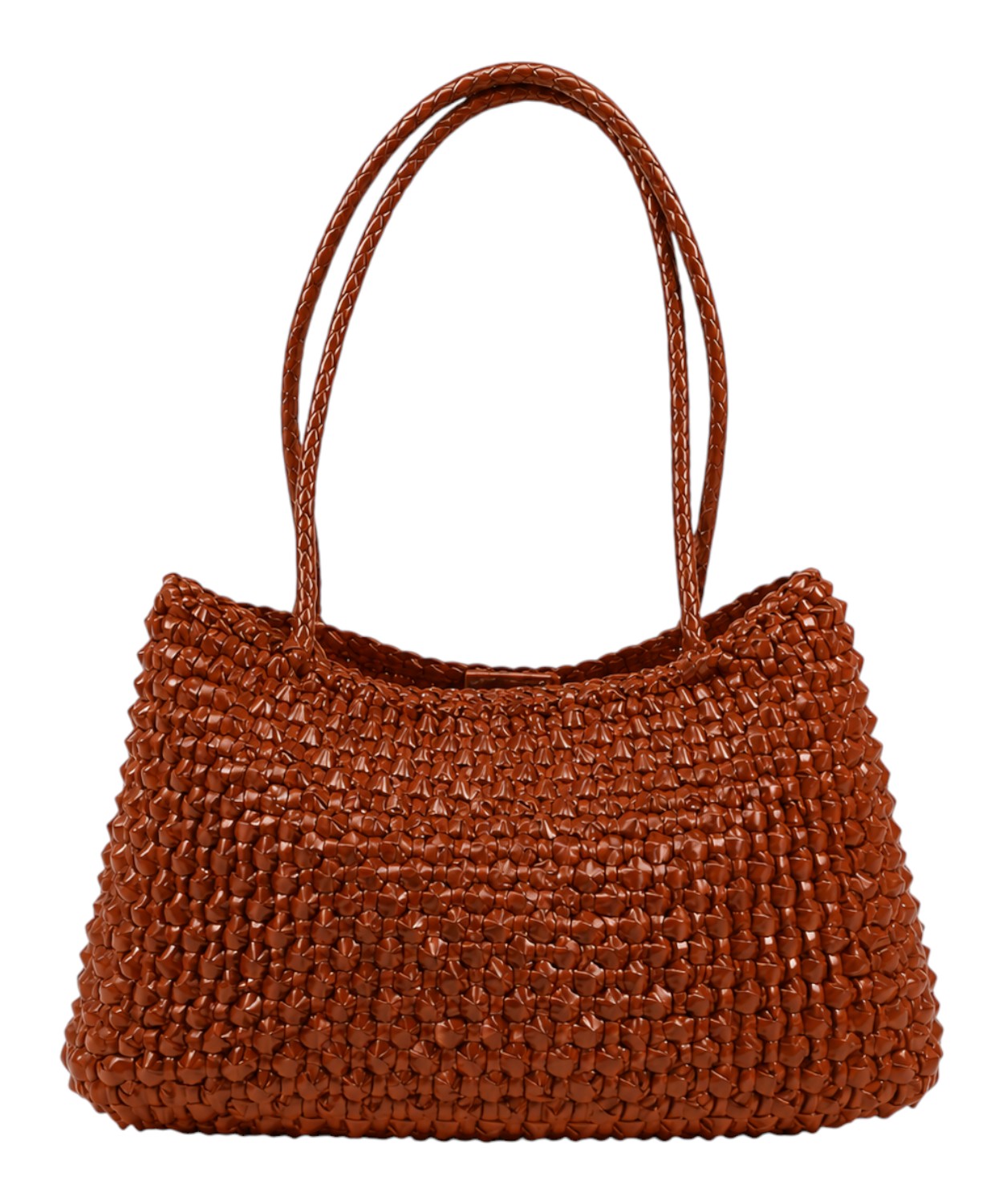 Borsa in Pelle Intrecciata Santa Croce Cactus